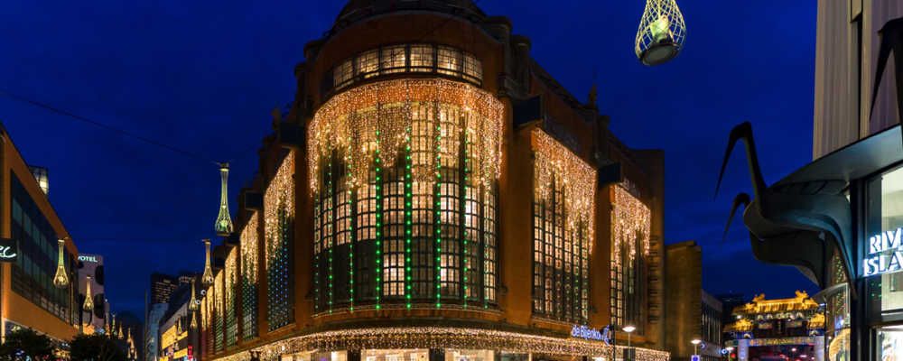 Kerstverlichtign Bijenkorf